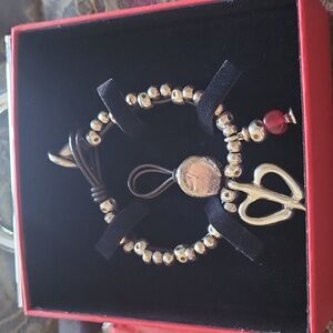 Uno de fifty duo  925 gorgeous one size heart red stone jewelry box 📦 ♥️